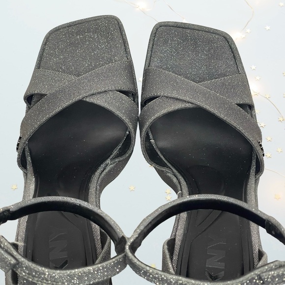 DKNY - Elegant Black Glitter Women's Heels in size 8 NWOT - Picture 8 of 12